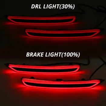 1 Pár Pre Subaru Forester 2008 2009-2019 LED Zadný Nárazník Reflektor Svetlo Brzdové DRL Zase Signálneho Svetla 2 / 3 Funkcie koncových svetiel