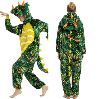 Zimné Ženy Muži Unisex Dospelých Roztomilý Kreslený Onesie Zvierat Pyžamo jednorožec Cosplay Flanelové Nightie Sleepwear oblečenie pre voľný čas