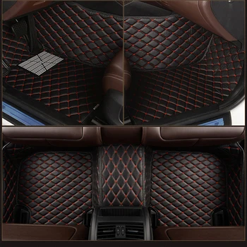 Kožené Vlastné auto rohože pre audi A4 Avant B5 B6 B7 B8 B9 a1 a2 a3 sportback a5 sportback a6 a6l a7 a8 príslušenstvo koberec