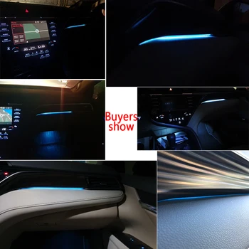 PMFC Auto Interiérové LED stredovej Konzoly Okolité Osvetlenie Dekoratívne Osvetlenie Atmosféru Svetla Lampy, Toyota Camry 2018 2019 2020
