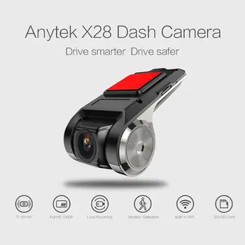 X28 FHD 1080P 150Dash Cam Auta DVR Kamera Záznamník, WiFi, ADAS G-senzor Video Auto Záznamník Dash Fotoaparát