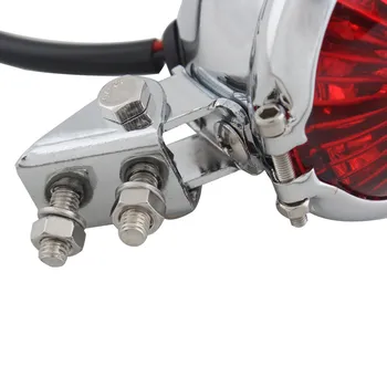 Univerzálne Motocyklové Vintage LED 12V zadné Svetlo Chrome Brzdy so Systémom lampa sa Hodí Pre Chopper Cruiser Cafe Racer Štvorkoliek
