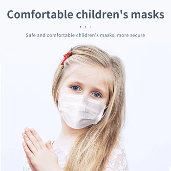 Jedno Dieťa Masky Žien Masku na Tvár 10 / 200 ks 3-vrstvový Jednorazové netkanej Textílie na Ochranu Dieťaťa Maska