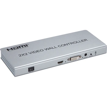 Video Wall radič 2 x 2 video Wall Procesorov DVI alebo HDMI vstup 4X HDMI out s audio&RS232 ovládanie