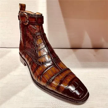 Vysoká Kvalita Nové Módne Mužov Pu Kožené Pracky Business Boot Vintage Bežné Klasické Formálne Chelsea Boots Zapatos De Hombre HC098