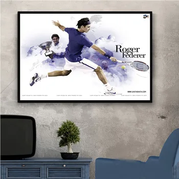 Obrazy Hot Art Roger Federer tenisti Sport Star Plagát A Vytlačí Nástenné Plátno na Stenu Obrázky Domova quadro cuadros