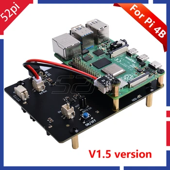 52Pi Novú Verziu! Malina X825 2.5 Palcový HDD SATA/SSD disky Expansion Board Akryl Prípade pre Raspberry Pi 4 B ( 4 Model B).