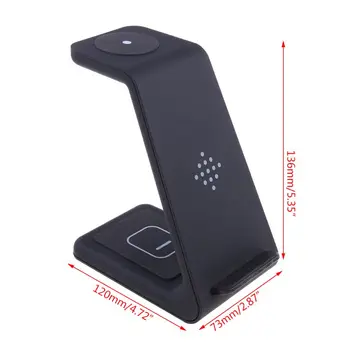 3In1 Bezdrôtovú Nabíjačku Nabíjací Dok pre samsung Galaxy Hodinky/Puky Slúchadlo/pre iPhone