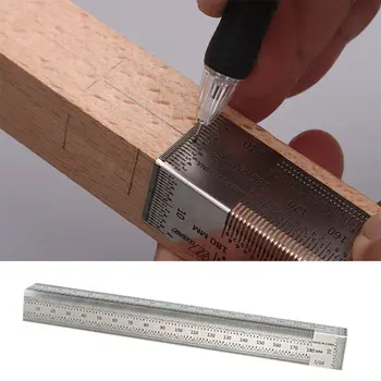 Spracovanie dreva 180 mm Ohyb Pravidlá Označenie Právneho Scriber pre Dual-Povrch Rozloženie Pravítko