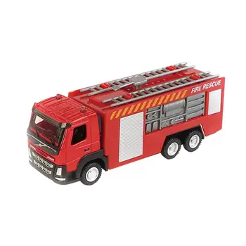 1:50 14 CM Zliatiny Auto, hasičský Voz Posuvné Rebrík Požiaru Truck Ručné Vodné Sprej Požiaru Truck