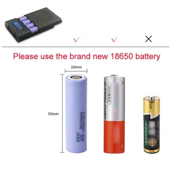 Anti-Reverse DIY Power Bank Box 4x 18650 Batérie, LCD Displej, Nabíjačky Pre iphone