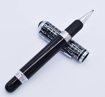 Duke 669 Roller Guličkové Pero , Krásne Čierne Kvety Vzor Hladký Náplň Písať Pero Podnikania , Office , Home Dodávky
