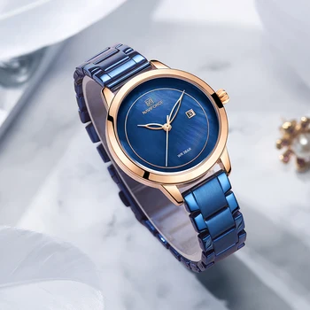 NAVIFORCE Luxusné Značky Quartz Hodinky Ženy Móda Sinple Dátum Nepremokavé Dámske Náramkové hodinky Darček Hodiny Relogio Feminino 2019