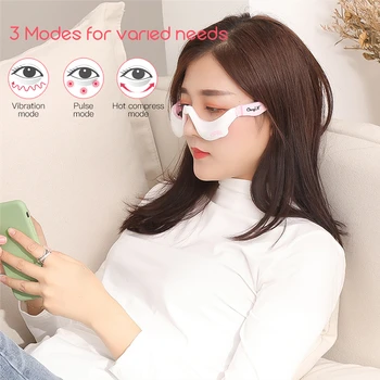 Elektrické EMS Micro-Aktuálny Pulz Oko Masér Teplé, Horúce Komprimovať Proti Starnutiu Relaxovať Vibrácií 3D Okuliare Únava Úľavu na Starostlivosť o Oči