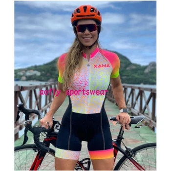 2020XAMA Pro ženské Povolania Triatlon Vyhovovali Oblečenie, Bicykle Skinsuits Coupa De Ciclismo Remienky Jumpsuit Súpravy Maillot Mujer