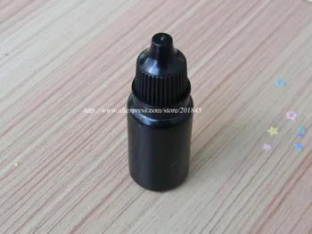 100ks Veľkoobchod Mini Prenosné Čierny Polyester/polyetylén Non-jedovaté Kvapky Fľaše Pre Oči Nástroje Fľaše Prázdne 10 ml