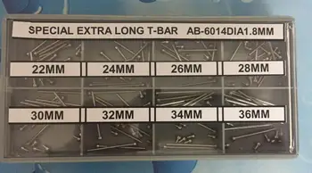 80 Ks Kapela Prípade Trenie Pin Sortiment Extra Dlhé s 1.5/1.8 mm Bar