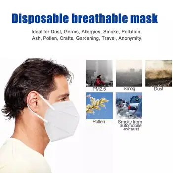 Rýchle Dodanie KN95 Prachotesný Anti-fog A Priedušná pleťové Masky Filtrácie Úst Masky 5-Vrstva Úst Utlmiť Kryt Maska PM009