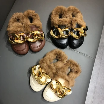 Bailamos Ženy Papuče Módnej Značky Zlaté Kovové Dekorácie Pošmyknúť Na Tkaných Teplé Zimné Oblečenie Pre Vonkajšie Ženské Listov Flip Flop