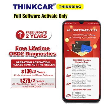 Thinkdiag Plný softvér Aktivovať 2 rokov zadarmo aktualizácia Myslíte, že diag VŠETKY manufaktúry softvér so VŠETKÝMI Obnoviť softvér aktivovať