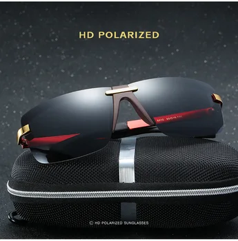 HD Polarizované Sunglases bez obrúčok Muži Okuliare 2017 Luxusné Značky Dizajnér Gafas Oculos De Sol Masculino Polarizado Espelhado