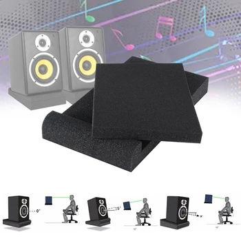 Reproduktor Akustickej Peny Studio Monitor Reproduktor Peny Izolácie Shockproof Akustickej Podložky Black 30 x 17 x 4 CM Veľkosť