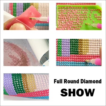 5D DIY diamond Maľby plné námestie kolo vŕtať výšivky