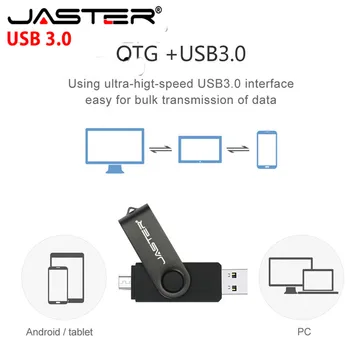JASTER USB 3.0 OTG kovové usb flash disk kl ' úč 16GB 32GB 64GB 128 GB kľúč usb pero jednotka flash