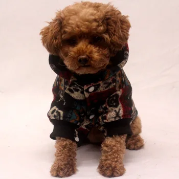 Pet Oblečenie pre Psa s Kapucňou, v Zime Teplý Pes Mikina pet sveter lebka Hoodies kabát Oblečenie Pre Malé Psy