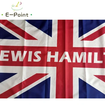 Lewis Hamilton na Britskou Vlajkou 2ft*3 ft (60*90 cm) 3 ft*5 ft (90*150 cm) Veľkosť Vianočné Dekorácie pre Domov Vlajky Zástavy Dary