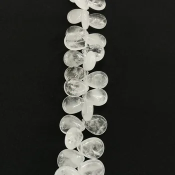 13x18mm Prírodná biela crystal kameň kúzlo Kvapka Vody Tvare guličiek Na Šperky, Takže DIY Náramok Príslušenstvo 26pcs