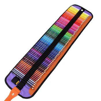 Rollable Plátno Taška Farba Šesťhranné Ceruzka 72 Farby Študent Maľovanie Nastaviť Hladké Písanie DQ-Drop