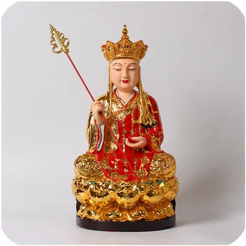 12-palcový Živice Sklo Bódhisattva pozlátené Odevy Zdobené Doma V Tibetský Kráľ Sochu Budhu Čínskych Budhisti