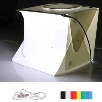 LED zvýrazniť Skladacie Prenosné Led Mini Štúdio Soft Light Box Fotografie Svetlo Malé Jednoduché Foto Nepremokavé Rekvizity
