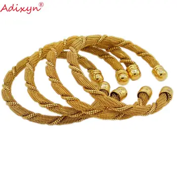 Adixyn 4pcs/veľa openable Dubaj Zlaté Prívesky Ženy, Mužov, Náramky, Šperky Afriky Európskej Etiópskej Nevesta Prívesky, Darčeky N071036