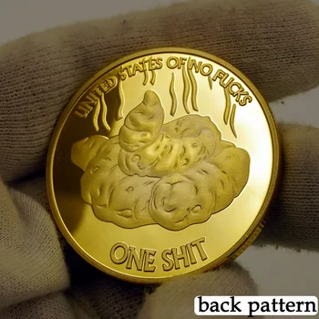 1 Kus Jedno Hovno Hovno Pamätných Zlatých Mincí Pes Roka Mince Šťastie Zlaté Mince Začiatočník Šťastie Mince Zber