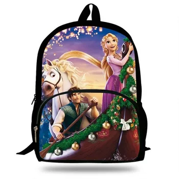 2020 Hot Detí, Školské Tašky Roztomilý Zamotaný Princezná Rapunzel Tlač Batoh Dievčatá V Pohodě Bookbag Cartoon Taška Cez Rameno Mochila