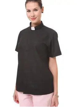 Kostol kresťanský Kňaz Čierne Tričko Letná blúzka Ženy tričko