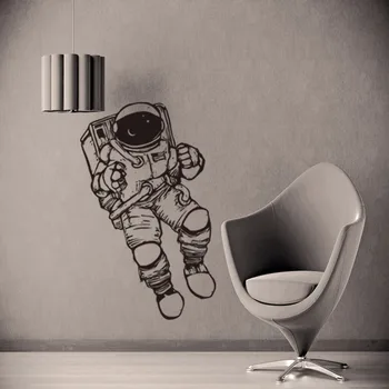 PVC Priestor Astronaut detskej Izby Cartoon Samolepky na Stenu Vyrezávané Vymeniteľné Nepremokavé Nálepky Obývacia Izba Izba Dekorácie