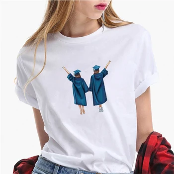 LUSLOS 2020 Zábavné grafické t košele ženy móde Mestskej Absolventov dievča tlač tee tričko 90. rokoch najlepšími priateľmi tričko žena t-shirt