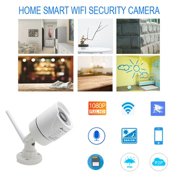 1080P Ip Kamery Wifi nepremokavé Domov sledovania videa Bezpečnosti Bullet infračervené nočné videnie bezdrôtový cctv kamera 2MP