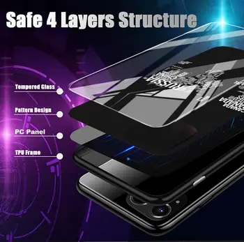 Tvrdené Sklo Telefón puzdro Pre Samsung Galaxy S20 FE S21 Ultra 5G S10e s rezacím zariadením S10 S9 S8 Plus Kryt Coque Funda Capa Populárne Lietadlá Mapu