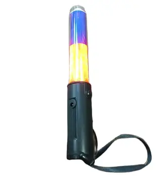 Nabíjateľná Štýl OutdoorDouble Farba Bezpečnostné Mnoho Funkčné LED Dopravné Baterka Taktovkou 26 cm Dĺžka Magnet Na Dne