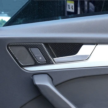 Carbon Fiber Štýl stredovej Konzoly Radenia Panel Kryt Čalúnenie Dverí Rukoväť Dekorácie, Nálepky Pre Audi Q5 FY 2018 2019 Auto Styling