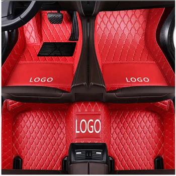 Vlastné auto logo auta podlahové rohože pre Mercedes Benz GLK W204 220 250 300 350 X204 kožené Anti-slip koberec kryt