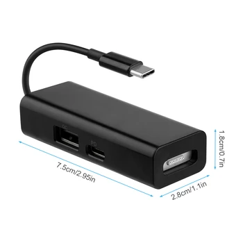 3 v 1 USB-C Adaptér Typ-C 1/2 Converter Adaptér pre Notebooky Notebooky Smartfóny