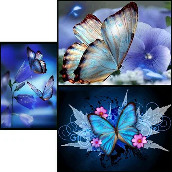 Celý Diamond Maľovanie Farebný Motýľ Diy Diamond Výšivky Mozaiky Ručné Súpravy Zvierat Vzor Domova