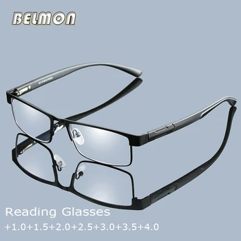 Belmon Okuliare na Čítanie Mužov Diopter Presbyopic Okuliare Stupeň Okuliare Pre Mužov +1.0+1.5+2.0+2.5+3.0+3.5+4.0 RS775