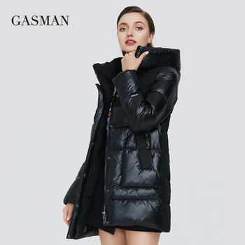 GASMAN 2020 dámske zimné bundy nové dlho teplá béžová dole vetrovka kabát Ženy módne kolekcie outwear Žena elegantná bunda 008