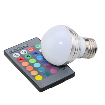 E27 E14 LED 16 Farby RGB Kúzlo Svetla, Žiarovky Lampy 85-265V 110V 120V 220V RGB Led Svetlo Reflektora + IR Diaľkové Ovládanie